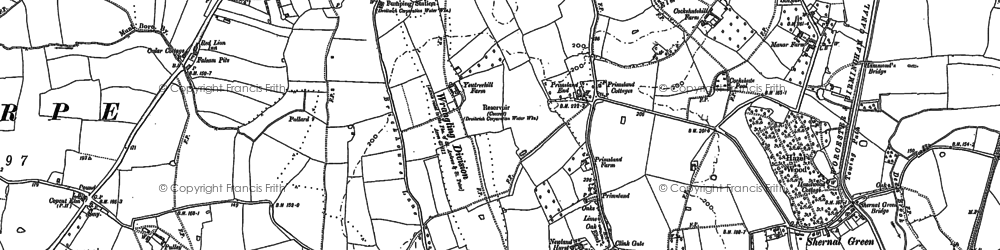 Old map of Primsland in 1883