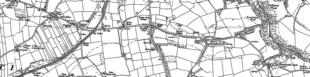 Old map of Blaengwaithnoah in 1887