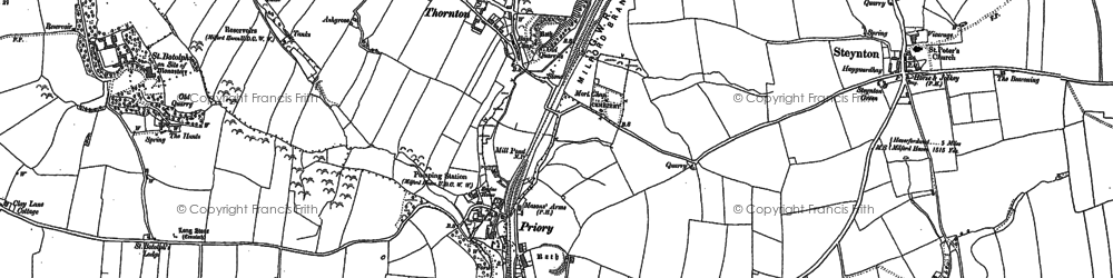 Old map of Priory in 1906