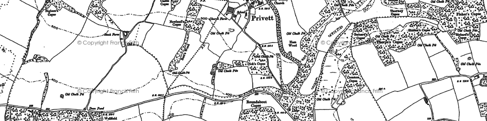 Old map of Filmore Hill in 1895