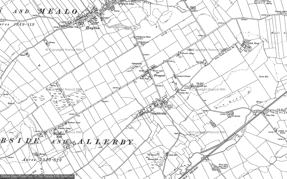Old Map of Historic Map covering Tilekiln Cott in 1923