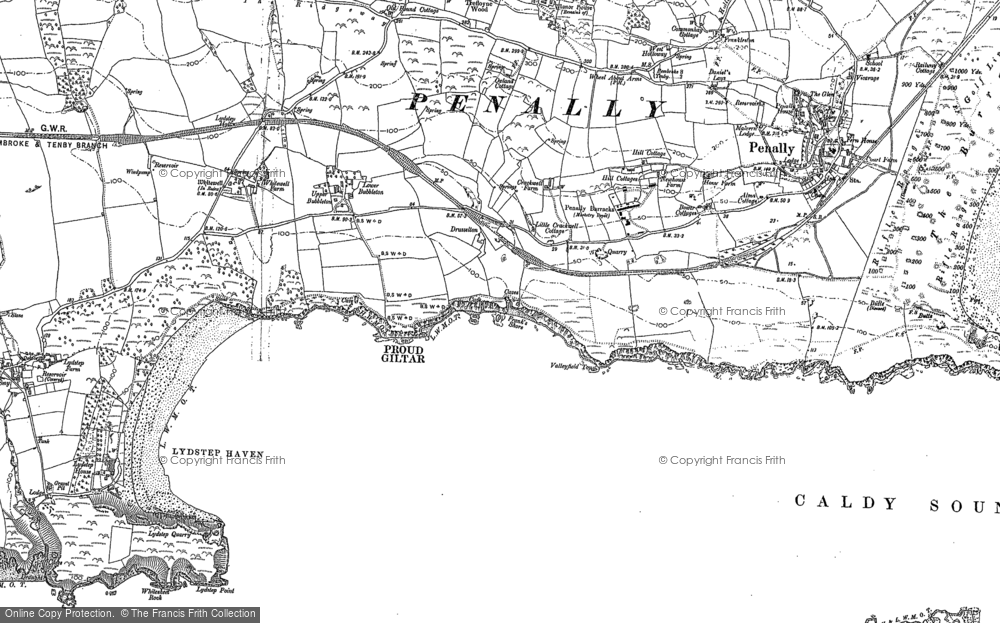 Old Map of Historic Map covering Bubbleton in 1906