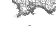 Old Map of Prussia Cove, 1906 - 1907