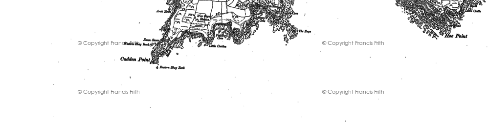 Old map of Cudden Point in 1907