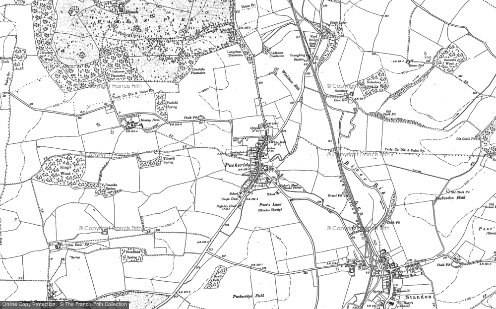 Old Map of Puckeridge, 1896 - 1919 in 1896