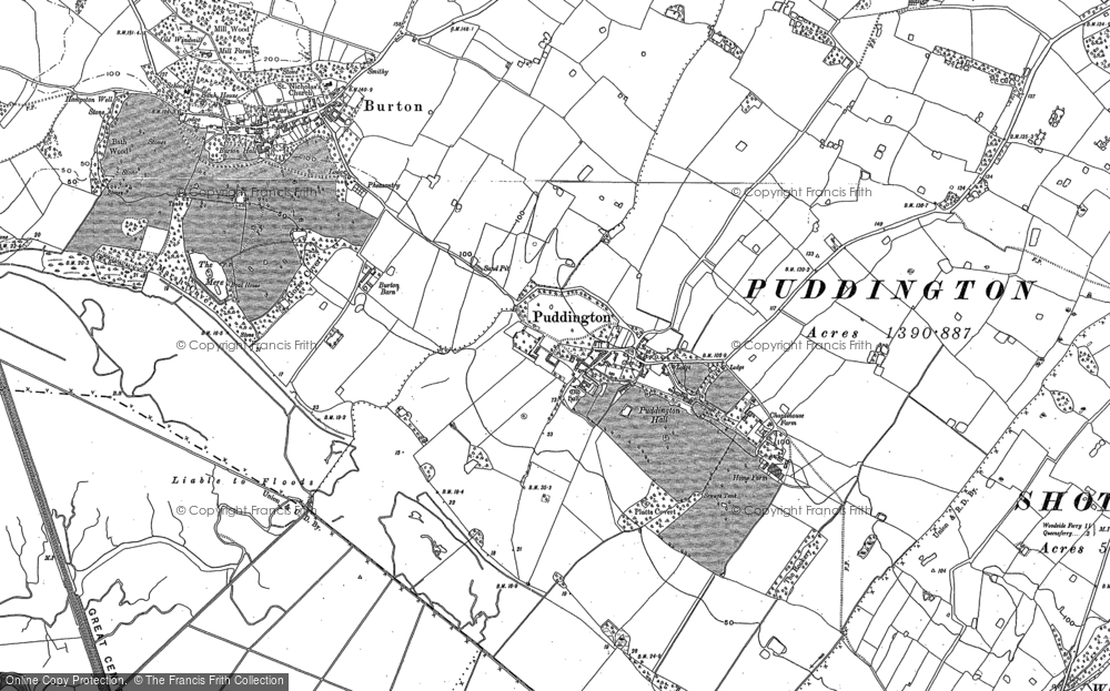 Old Map of Puddington, 1897 - 1909 in 1897