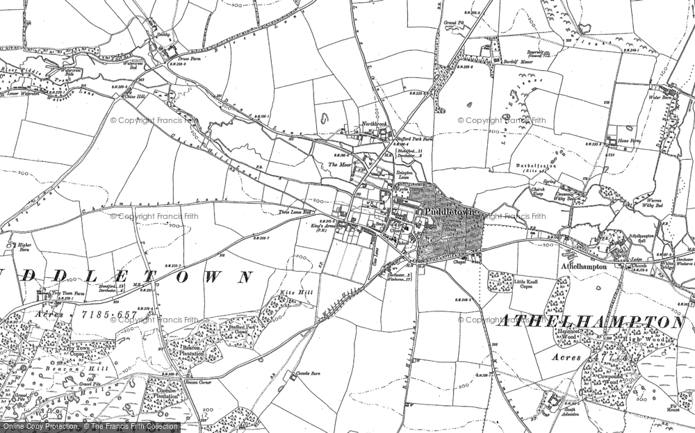 Old Map of Historic Map covering Bardolf Manor in 1885