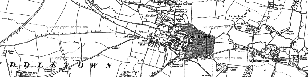 Old map of Bardolfeston Village in 1885