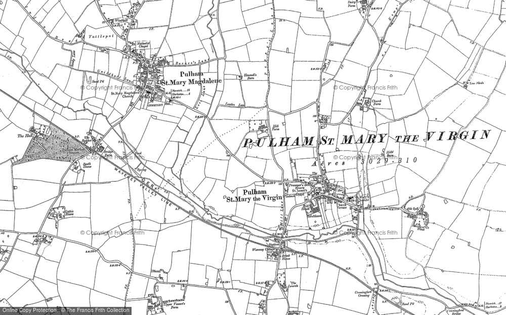 Old Map of Pulham St Mary, 1903 - 1904 in 1903