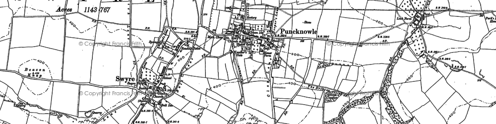 Old map of Puncknowle in 1901