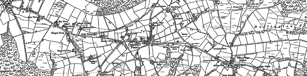 Old map of Bingletts Wood in 1897