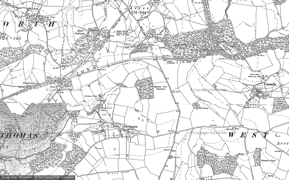 Old Map of Purtington, 1886 - 1901 in 1886