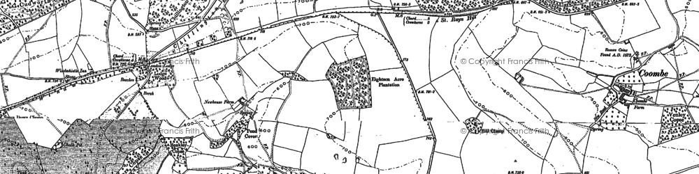 Old map of Purtington in 1886