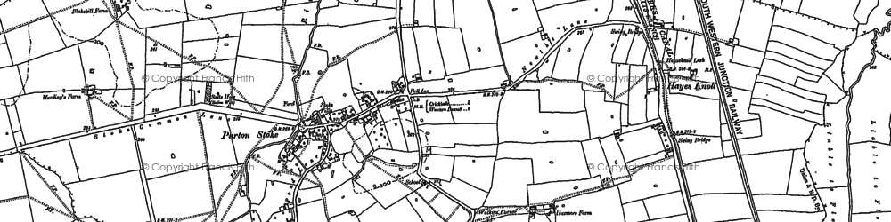 Old map of Purton Stoke in 1899