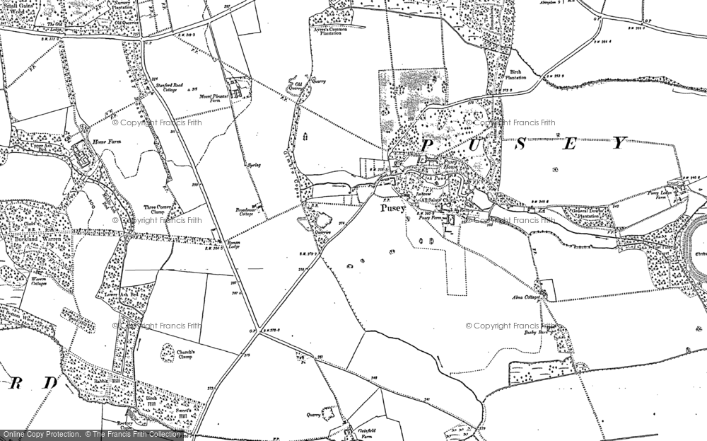 Old Map of Historic Map covering Bushy Barn in 1898