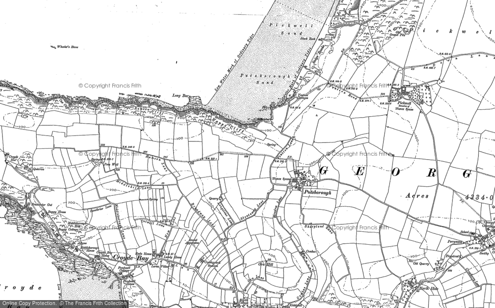 Old Map of Historic Map covering Whiting Hole in 1903