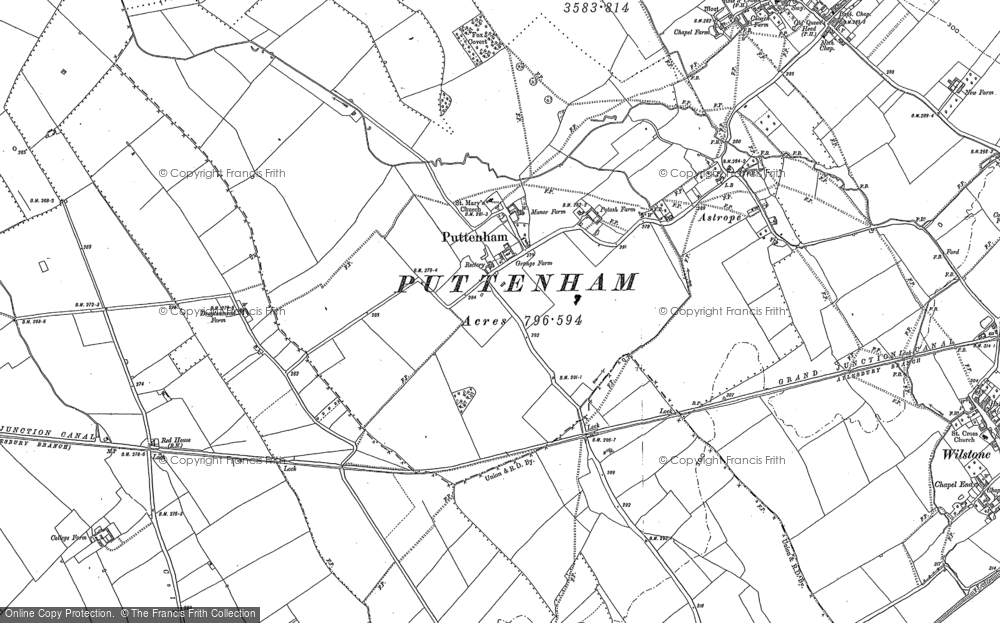 Old Map of Puttenham, 1922 - 1923 in 1922