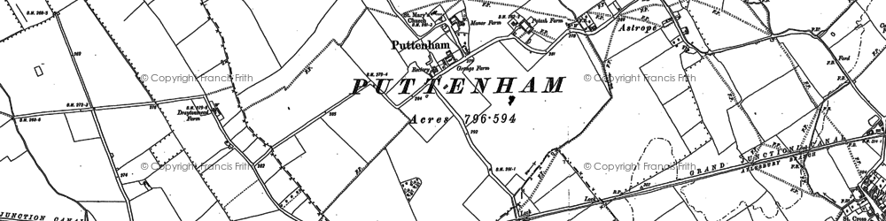 Old map of Puttenham in 1922