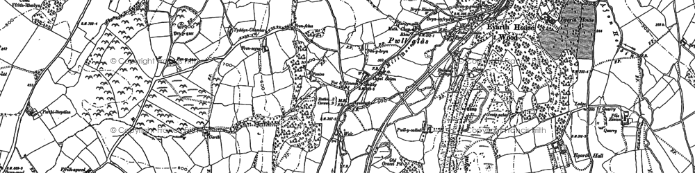 Old map of Pwll-glâs in 1899