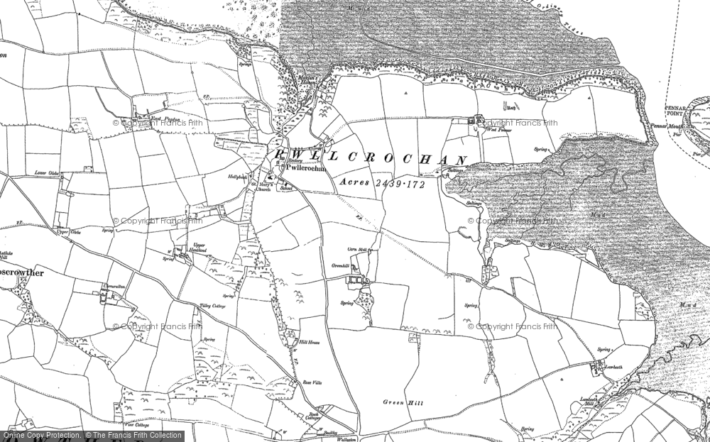 Old Map of Pwllcrochan, 1937 - 1948 in 1937