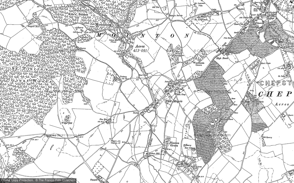 Old Map of Pwllmeyric, 1900 in 1900
