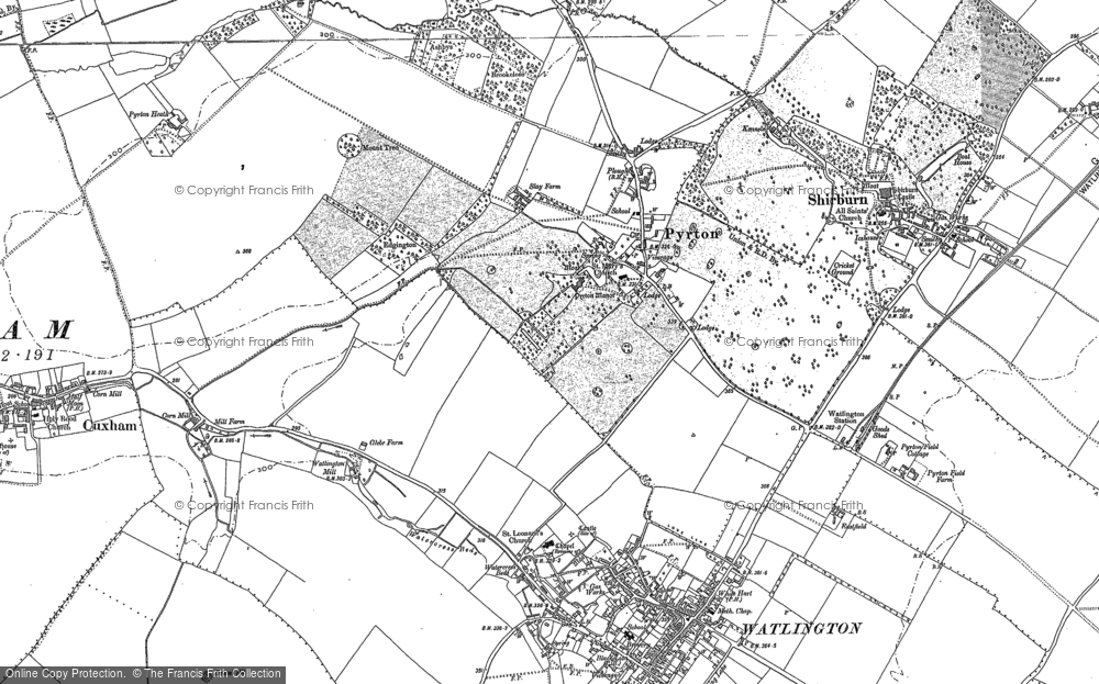 Old Map of Pyrton, 1897 - 1919 in 1897