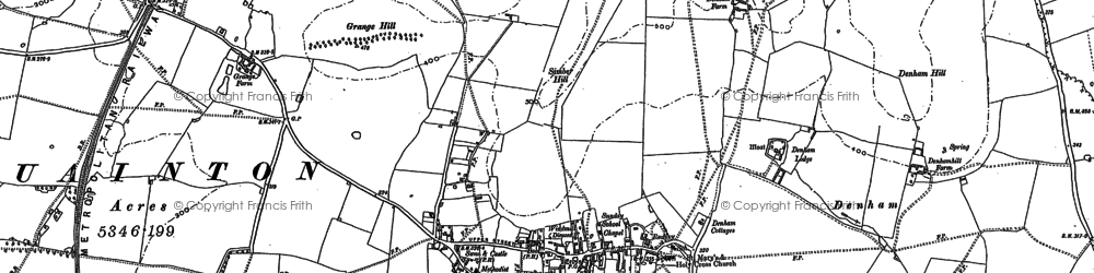 Old map of Woad Hill in 1898