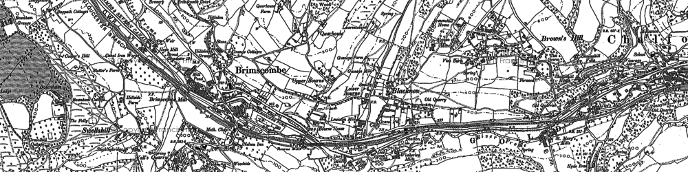 Old map of Burnt Ash in 1882