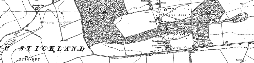 Old map of Broadley Wood in 1887