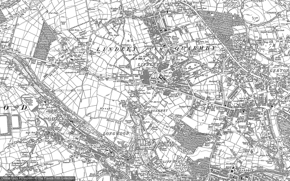 Old Map of Quarmby, 1889 - 1890 in 1889