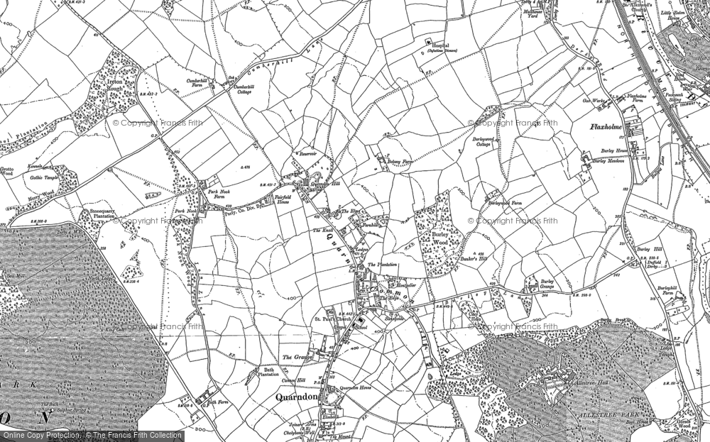 Old Map of Quarndon, 1881 - 1882 in 1881