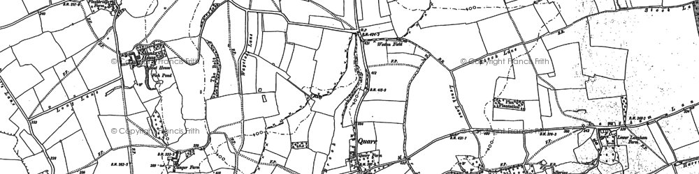 Old map of Quarr in 1900
