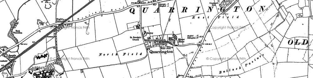 Old map of Quarrington in 1887