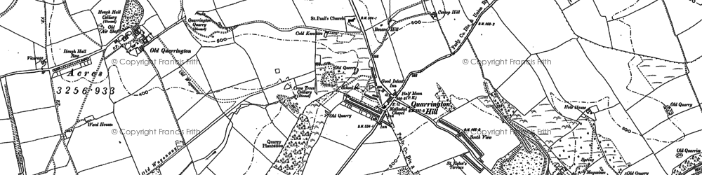 Old map of Quarrington Hill in 1896