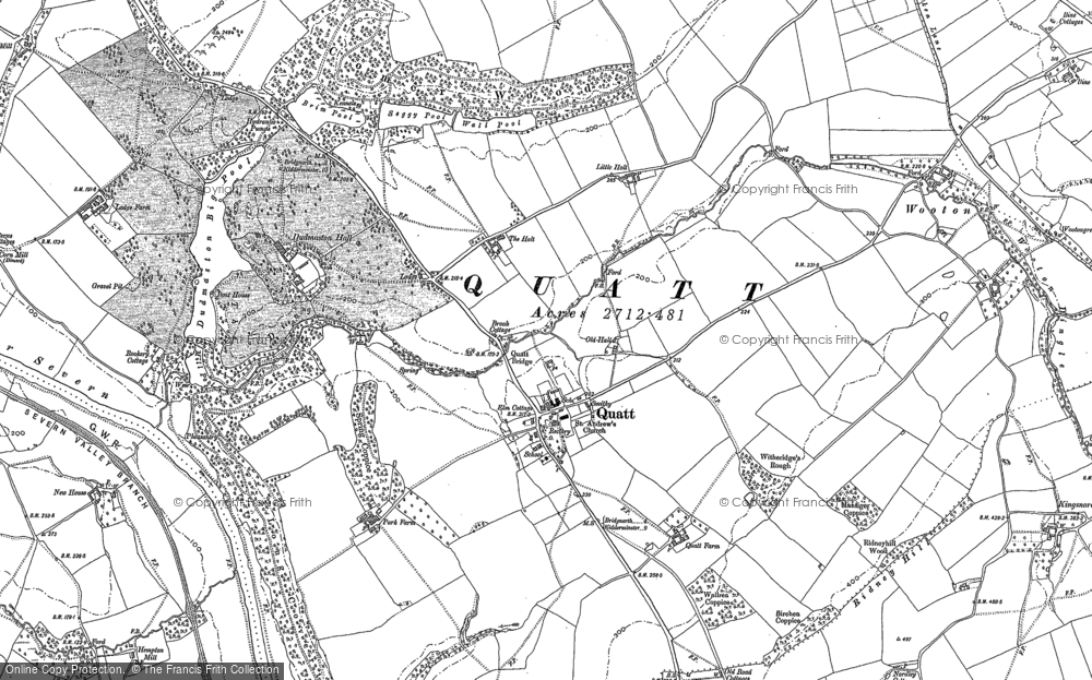 Old Map of Quatt, 1901 - 1902 in 1901