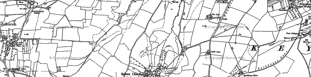 Old map of Queen Charlton in 1882