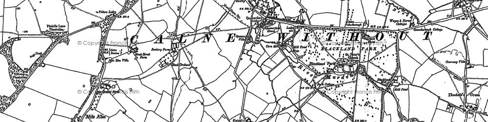Old map of Quemerford in 1899
