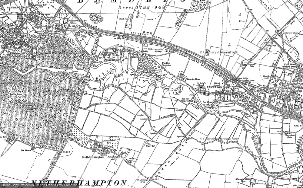 Old Map of Quidhampton, 1900 in 1900