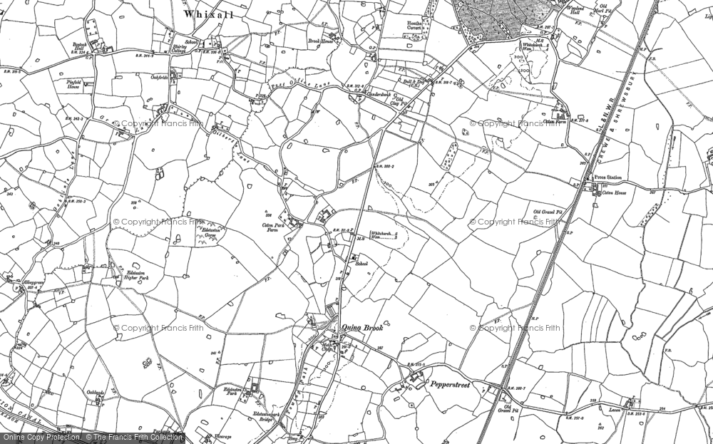 Old Map of Quina Brook, 1880 in 1880