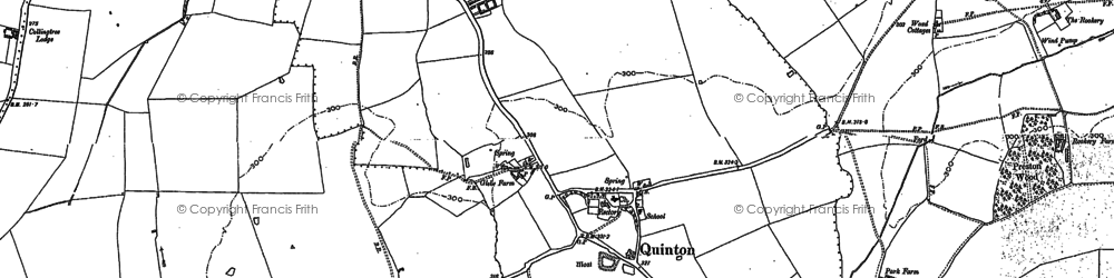 Old map of Quinton in 1899