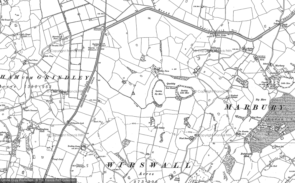 Old Map of Quoisley, 1897 - 1909 in 1897