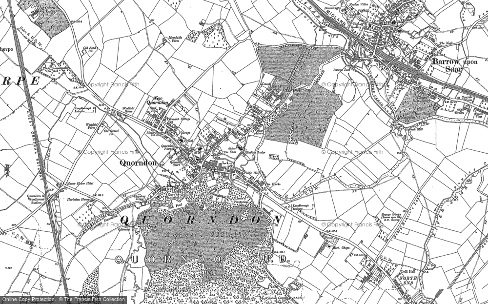 Old Map of Historic Map covering Buddon Wood in 1883