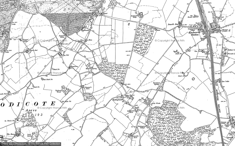 Old Map of Rableyheath, 1897 in 1897