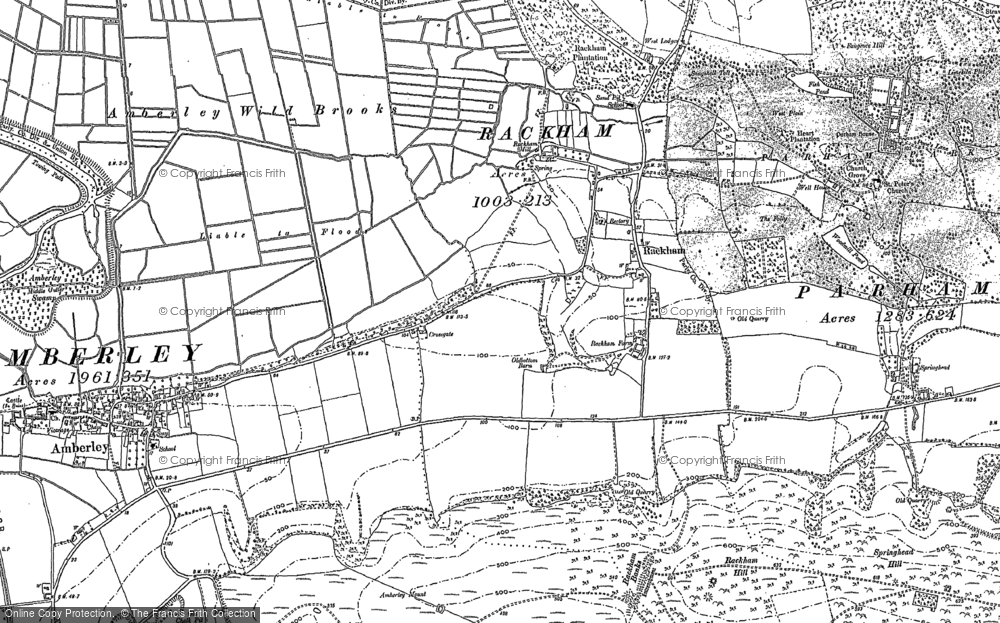 Old Map of Rackham, 1896 in 1896