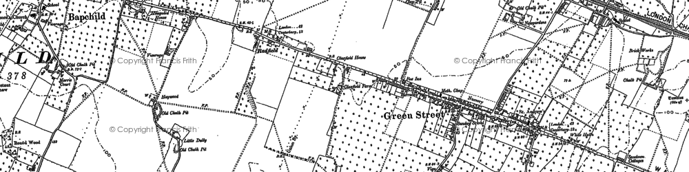 Old map of Binny Cotts in 1896