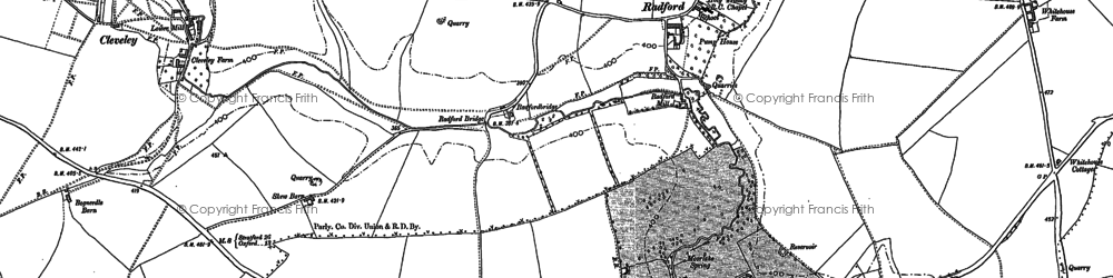 Old map of Radfordbridge in 1898