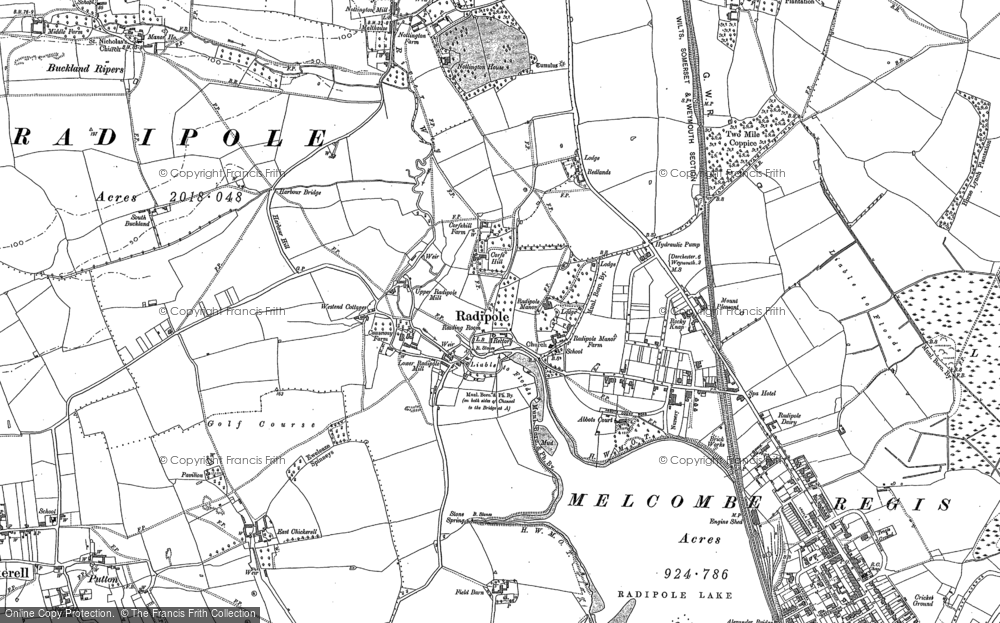Old Map of Radipole, 1901 - 1902 in 1901
