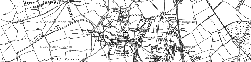 Old map of Radipole in 1901