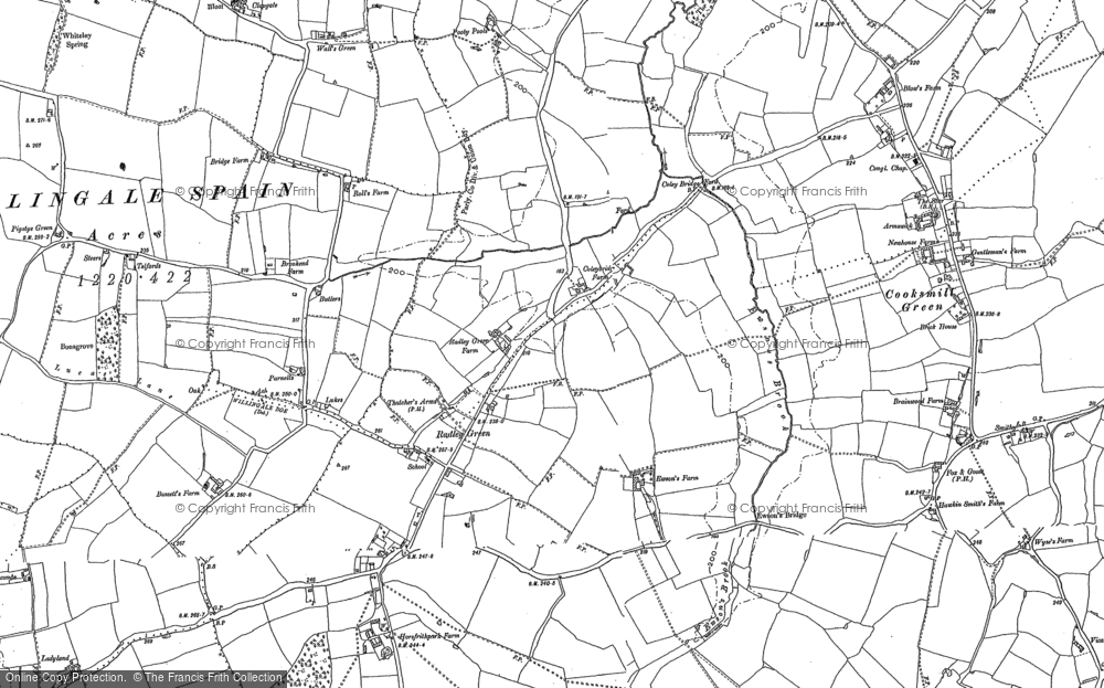 Old Map of Radley Green, 1895 in 1895