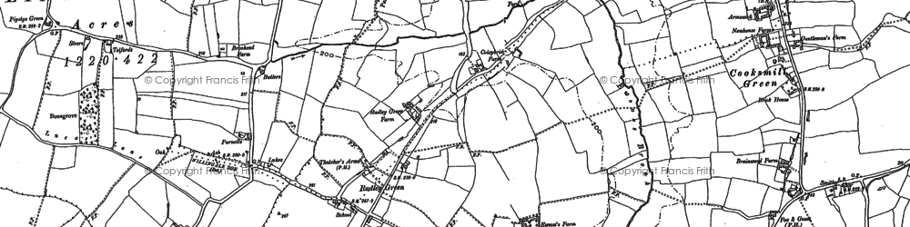 Old map of Radley Green in 1895